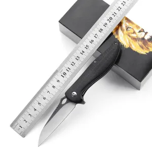 Outdoor Hand Tools Black Portable Small Tactical Knife Camping Folding Survival Knife With G10 Handle