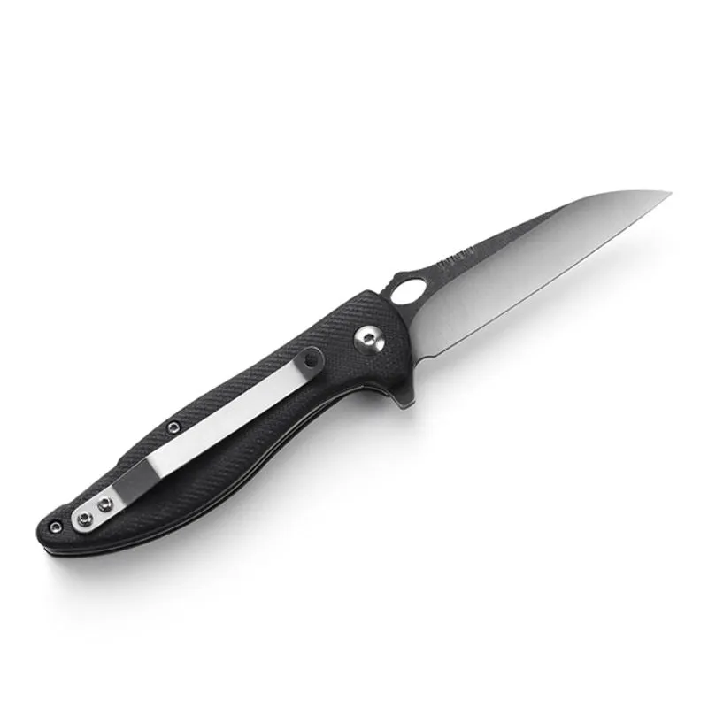 Outdoor Hand Tools Black Portable Small Tactical Knife Camping Folding Survival Knife With G10 Handle