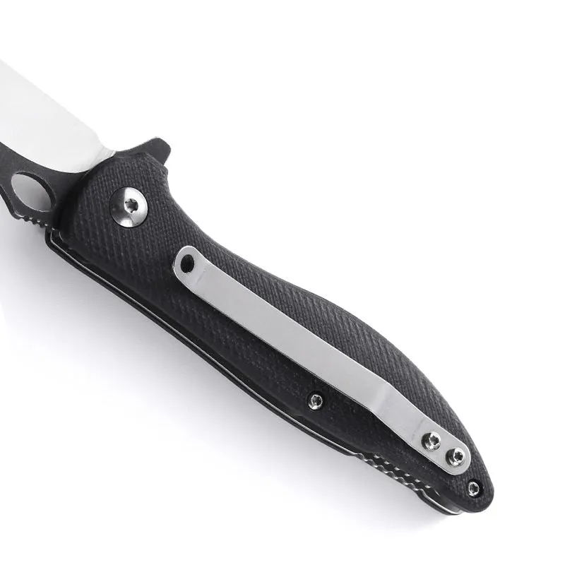 Outdoor Hand Tools Black Portable Small Tactical Knife Camping Folding Survival Knife With G10 Handle