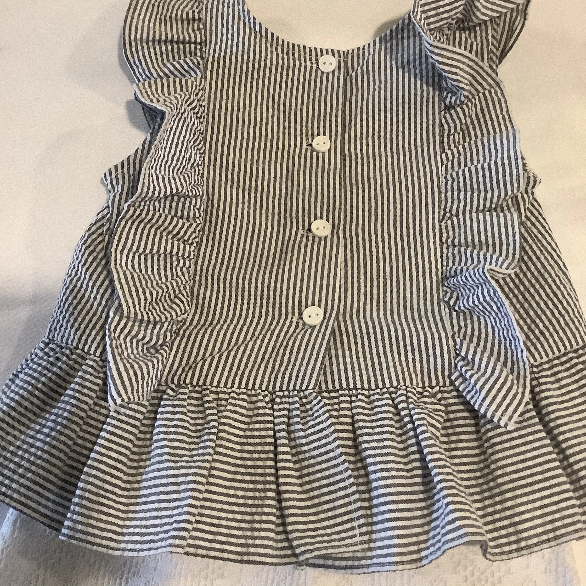 Pinstriped Seersucker Short Set | Bonnie Jean