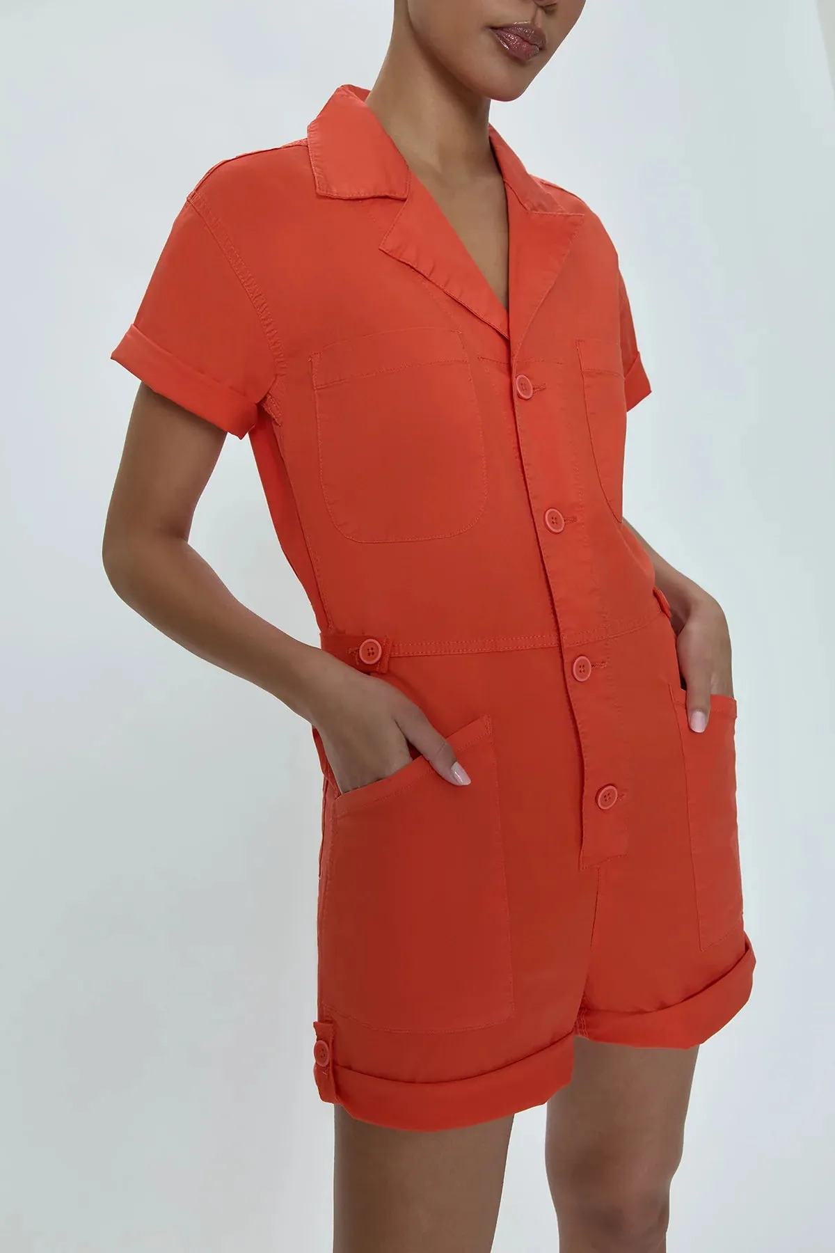 Pistola Parker Romper: Blood Orange