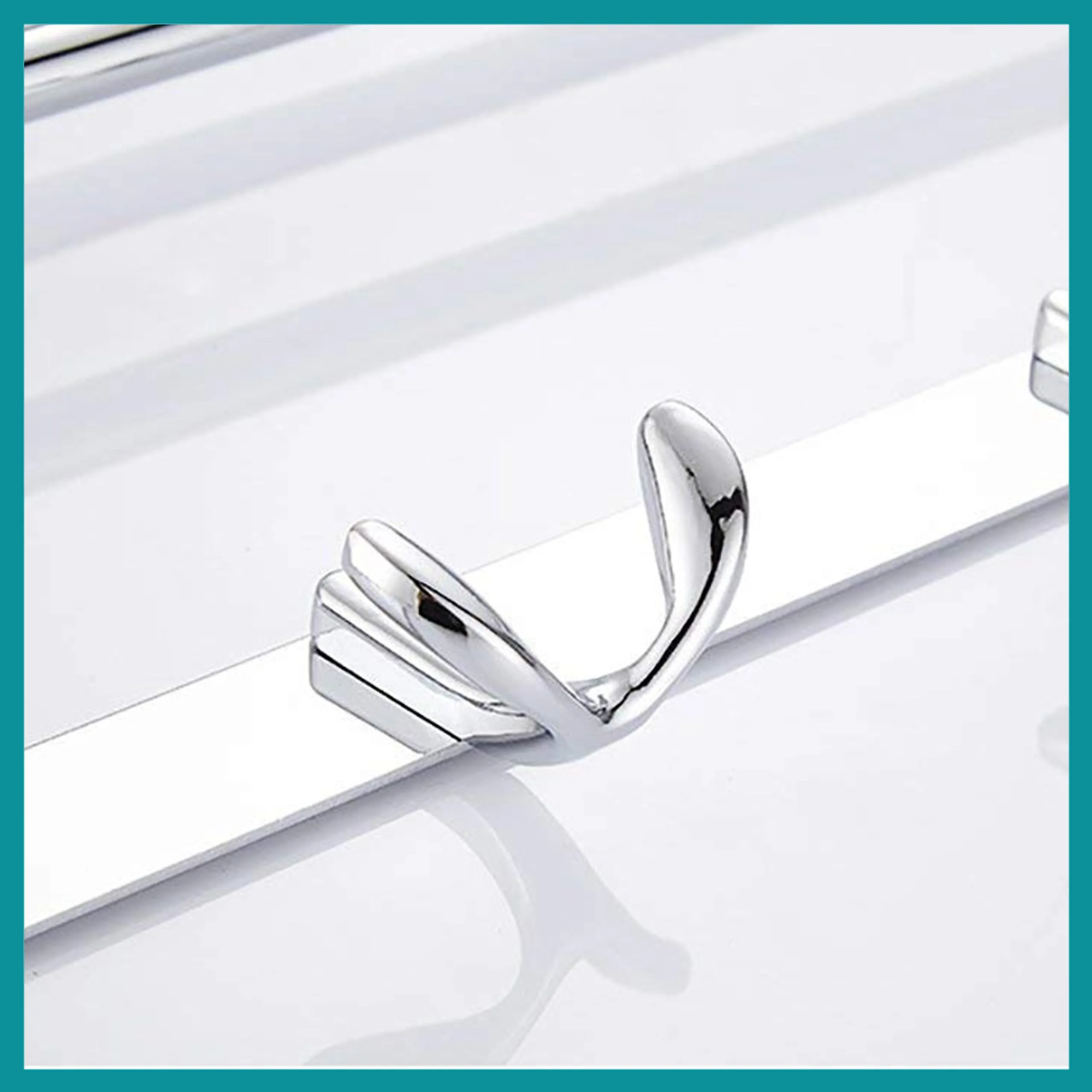 Plantex Towel Hanger for Bathroom/Stainless Steel Folding Towel Holder Stand/Towel Rack for Bathroom (24 Inch-Chrome Finish)