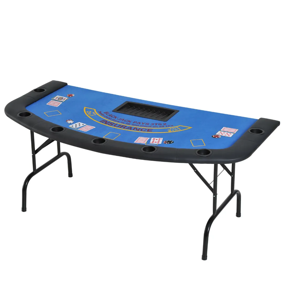 Portable Folding Modern Poker Table 72 in