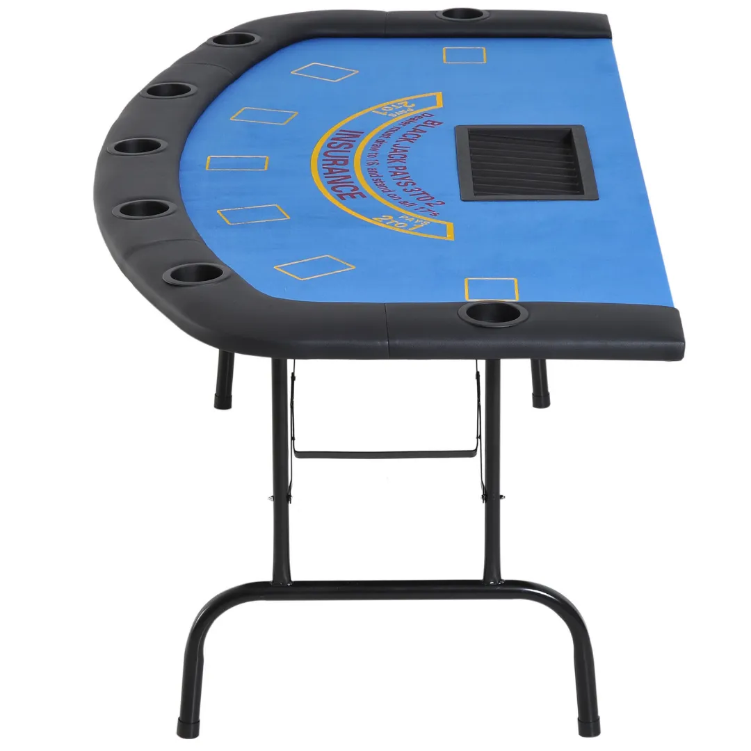Portable Folding Modern Poker Table 72 in