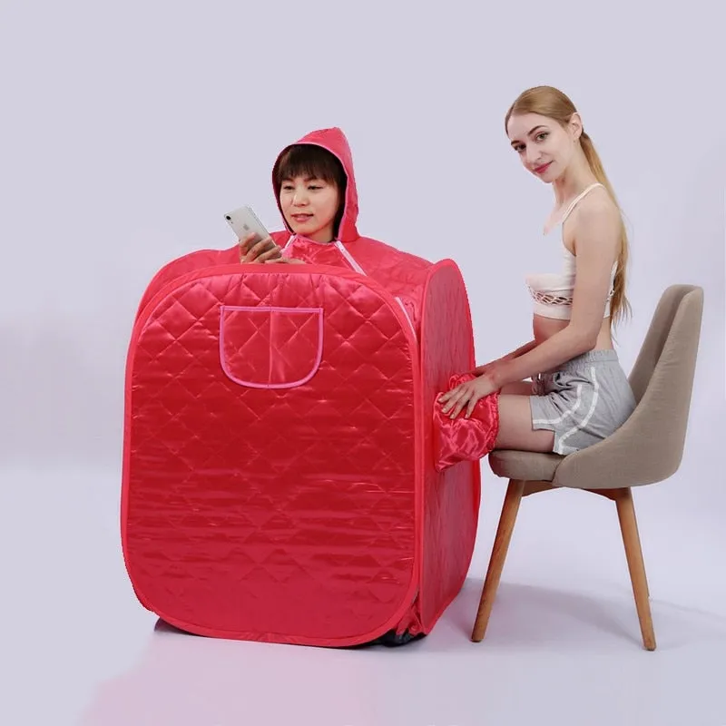 Portable Larger Sauna Tent For Steam Bath With Transom Windows For Relaxation