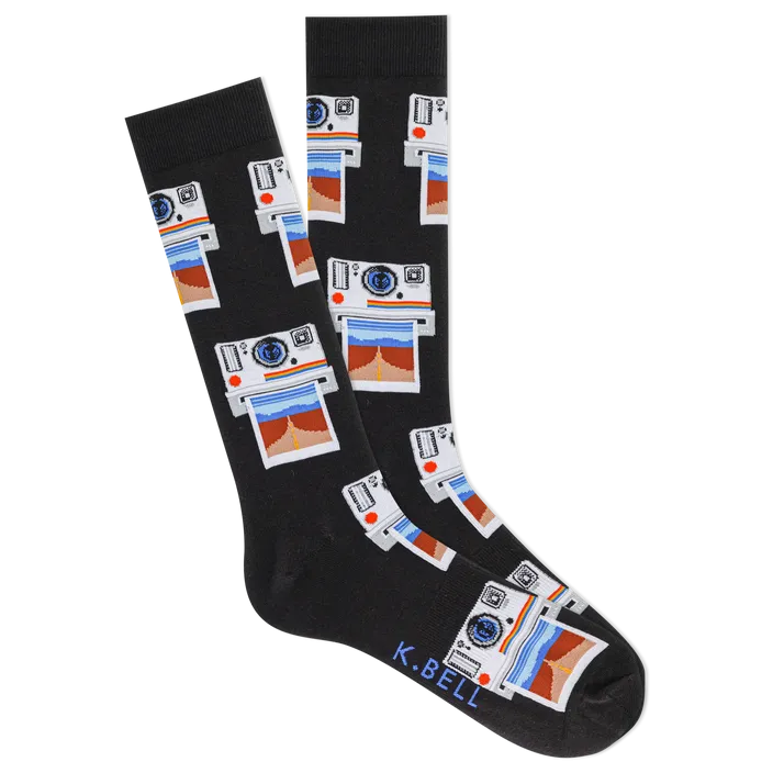 "Vintage Camera Photos" Crew Socks by K.Bell-Large