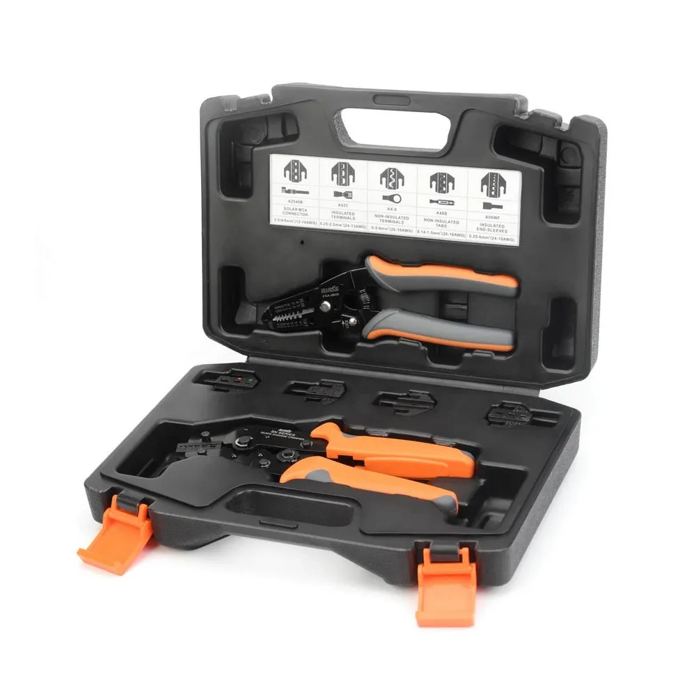 Ratchet Crimping Tool Set with Quick Change Die 8PC