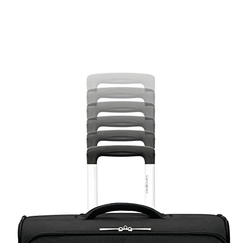 Samsonite Aspire DLX Softside Expandable Luggage with Spinners 2PC SET (Carry-on/Medium), Black, 2PC SET (Carry-on/Medium)