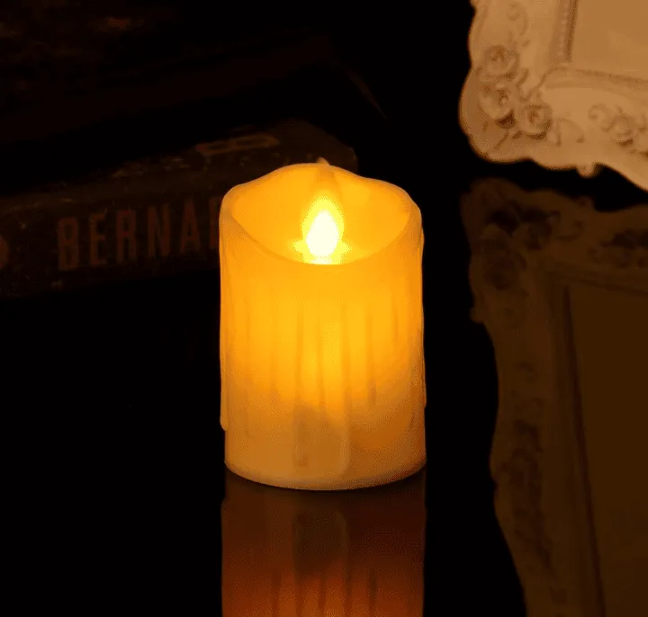 Set Of 12 Flickering Flameless LED Tea Candle Light
