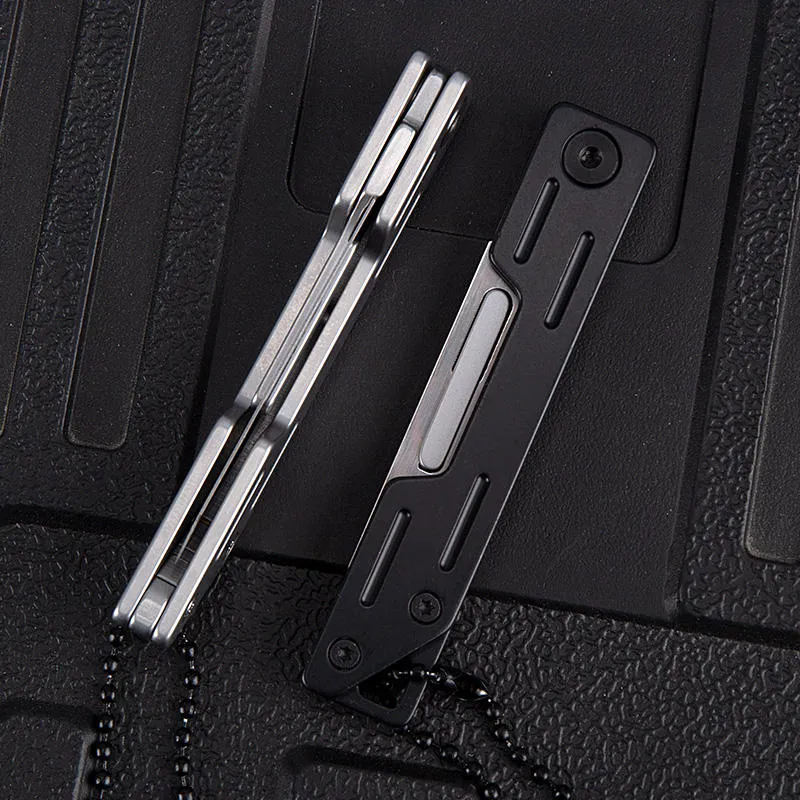 Stainless Steel Handle Carbon Steel Blade Portable Folding Knife Outdoor  Utility Pocket Knife With 10Pcs Replaceable Blades
