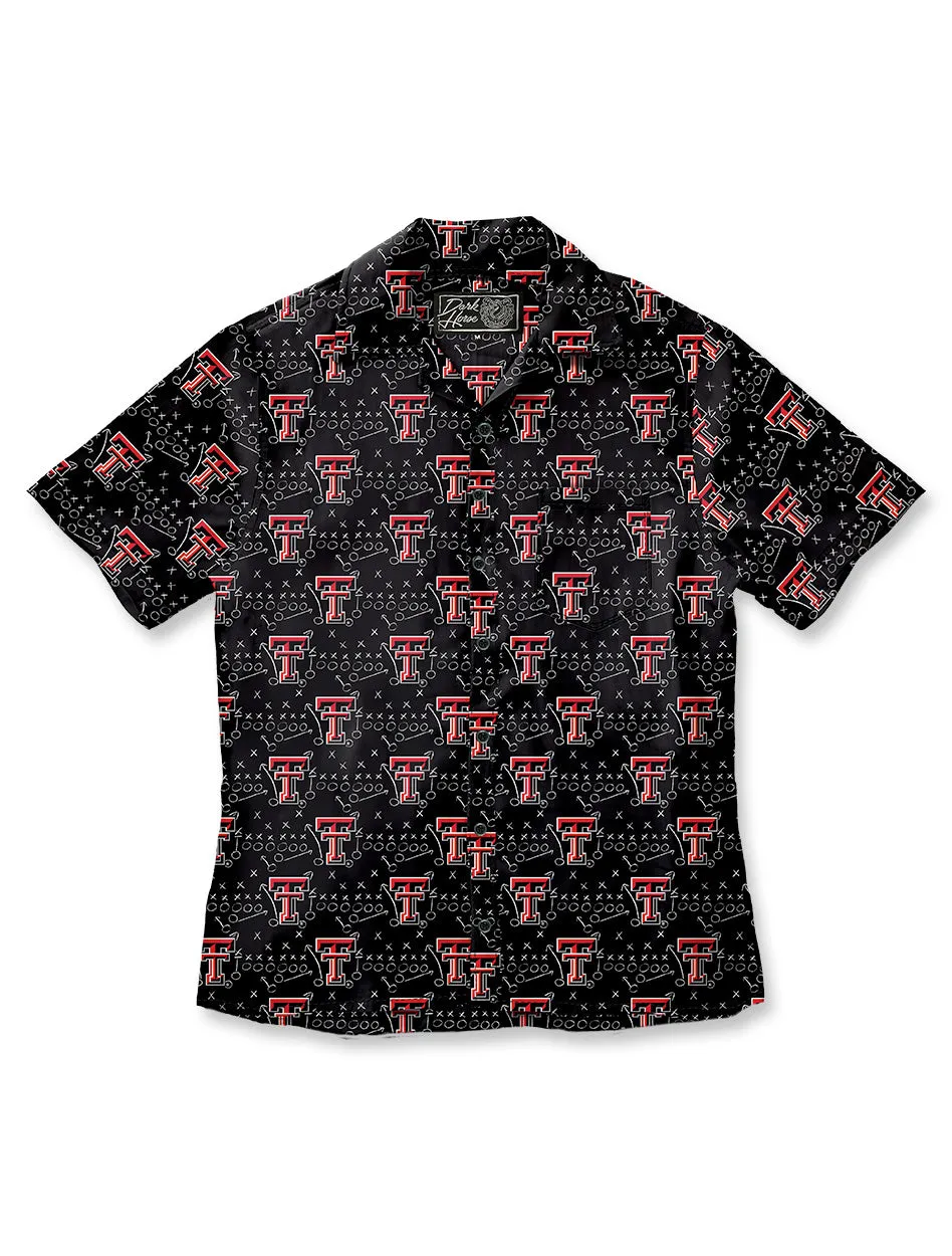 Texas Tech Dark Horse "Playbook" Premium Button Up Men's Camp Shirt