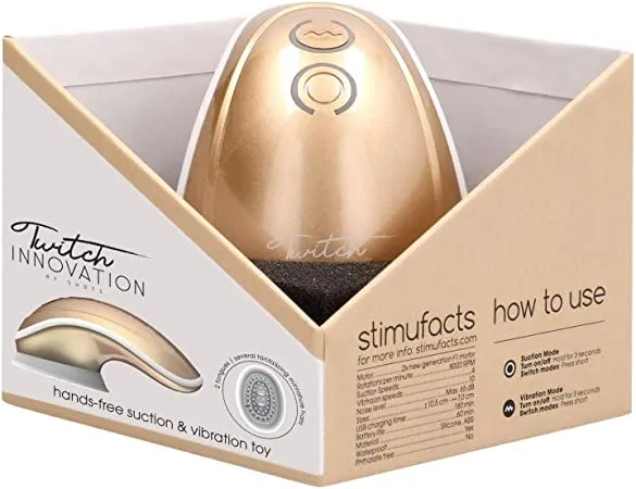Twitch Gold Hands Free Suction And Vibration Toy