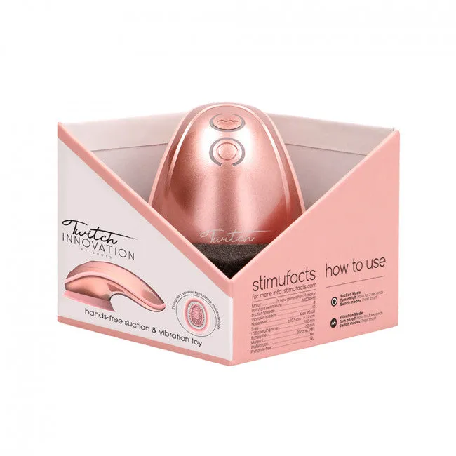 Twitch Rose Gold Hands Free Suction And Vibration Toy