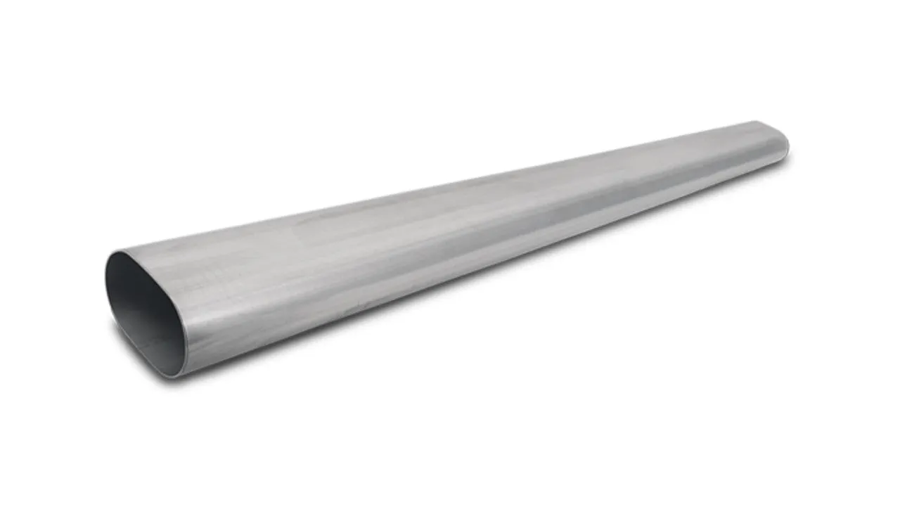 Vibrant Straight Oval Stainless Steel Piping, 4" O.D. - 5 feet long  - 13184