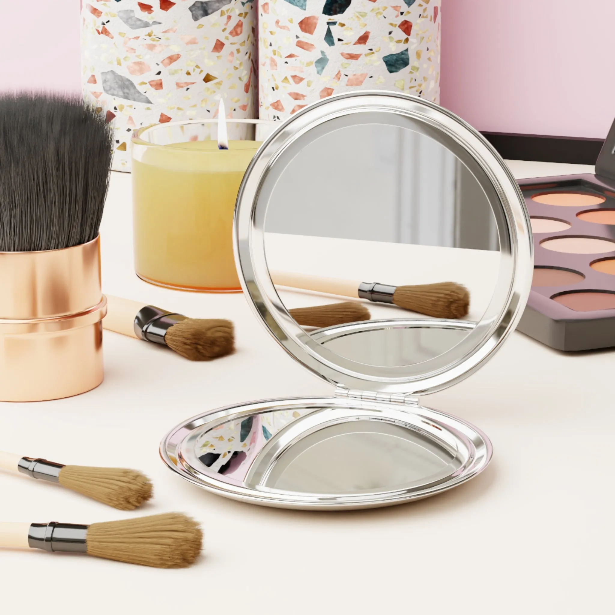 Virgo - Cat Lover - Compact Travel Mirror