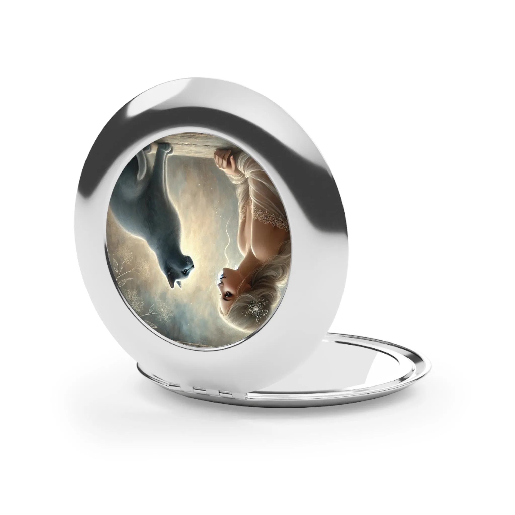 Virgo - Cat Lover - Compact Travel Mirror
