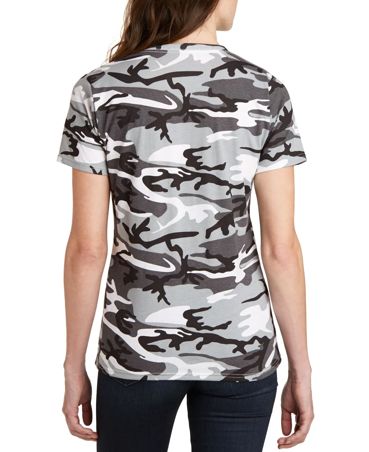 Women's Core Cotton Camo V-Neck Short Sleeve Tee
