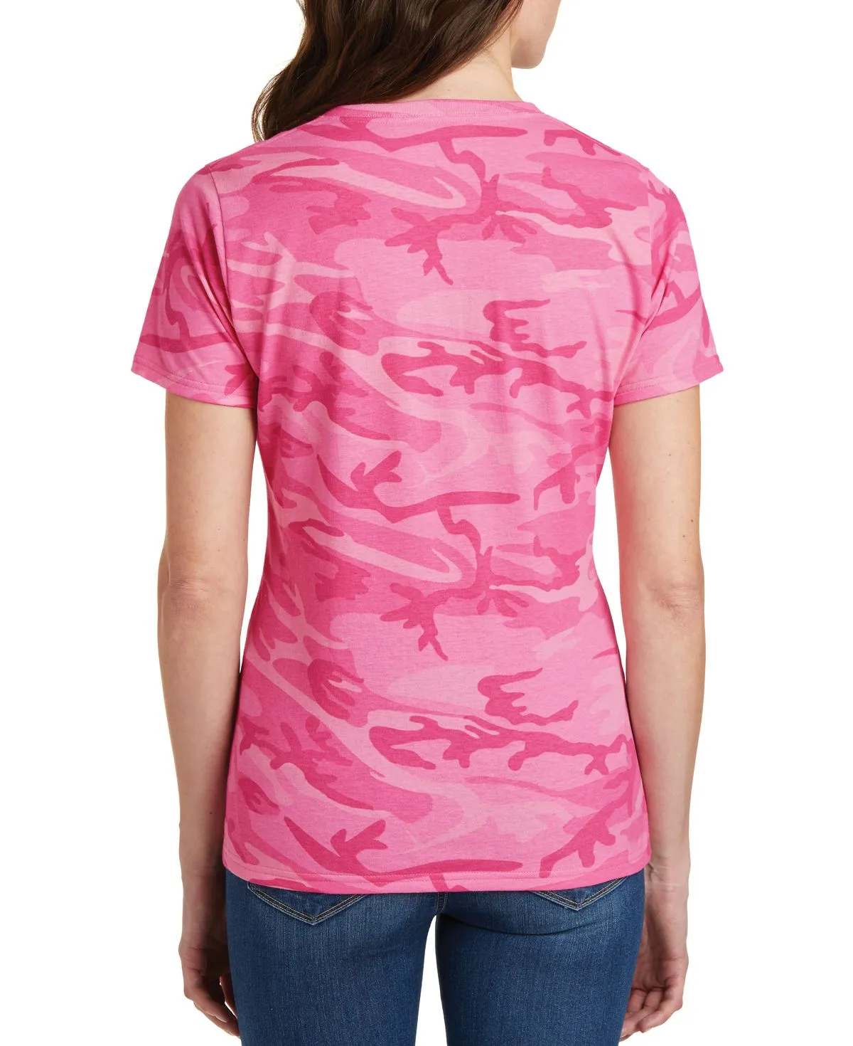 Women's Core Cotton Camo V-Neck Short Sleeve Tee