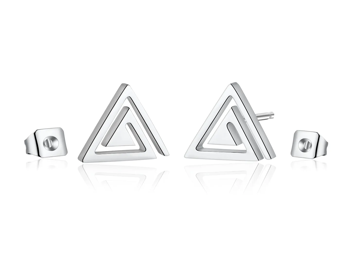 Women's Fashion Blinking Triangle Stud Earrings
