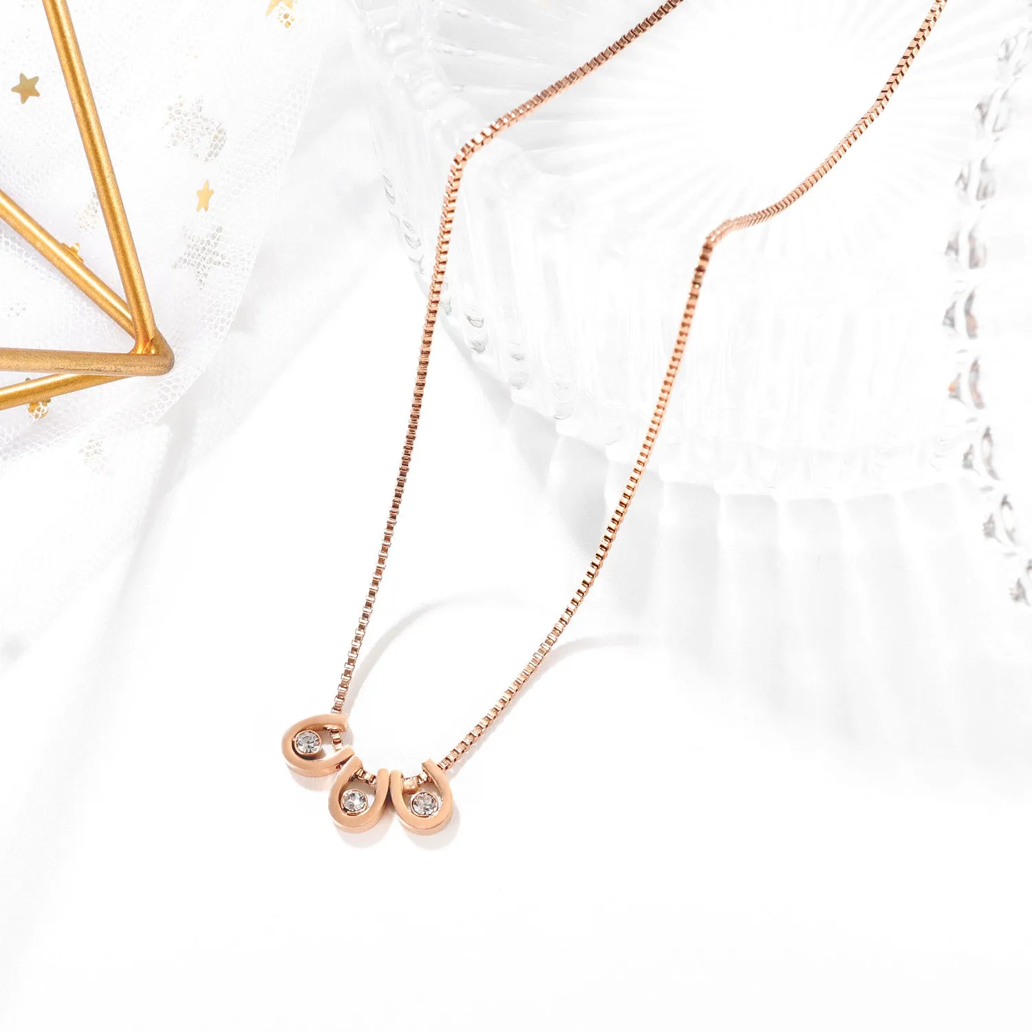 Women's Fashion Diamond Cute Pendant Necklace