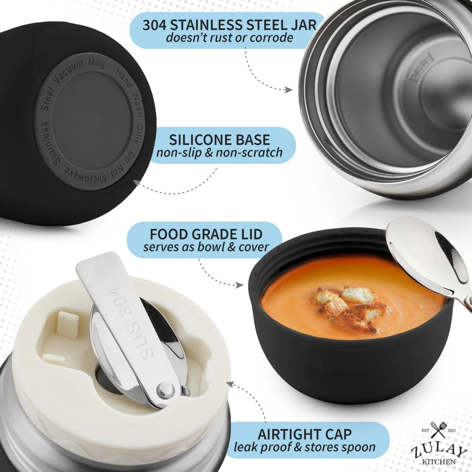 Zulay Vacuum Insulated Lunch Container